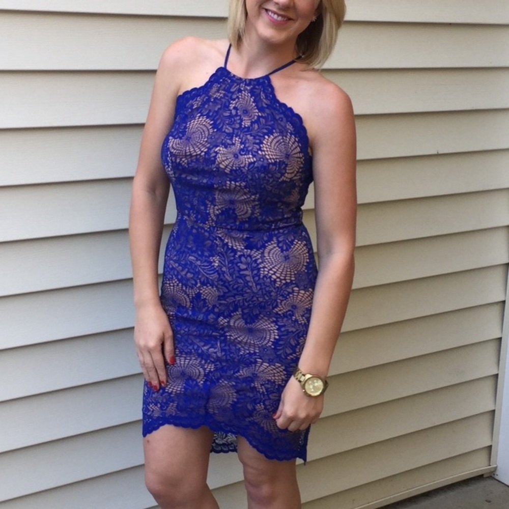 B.Darlin blue dress size 9/10 - Picture 9 of 9